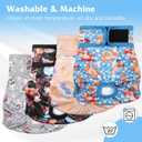 4 Pack Reusable Female Dog Diaper, Highly Absorbent Doggie Diapers for Female Dogs, Dog Diaper XX-Large, Bulldog
