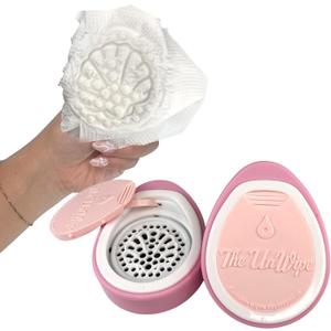 Textured, Portable, Septic-Safe Tush Cleaning Instead of Flushable or Baby Wipes, Pink
