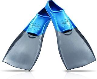 Speedo Unisex-Adult Swim Training Fins Rubber Long Blade, Size Medium
