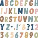 162 PCS 7" Bulletin Board Letters Set Large Boho Alphabet Numbers and Punctuation Cutouts Letters Classroom Alphabet Numbers Combo Set Letter Cutouts for Bulletin Board Display Classroom Wall Decor