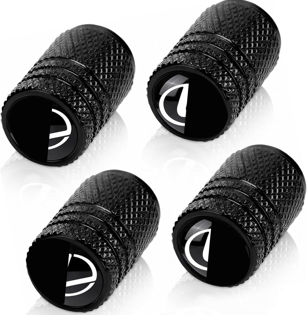 4pcs Tire Valve Stem Cap Cover for Lexus RX ES GS LS NX RS GX LX RC LC RX350 is250 GX460 Belt O-Ring Seal Corrosion Resistant Tire Valve Stem Air Cap