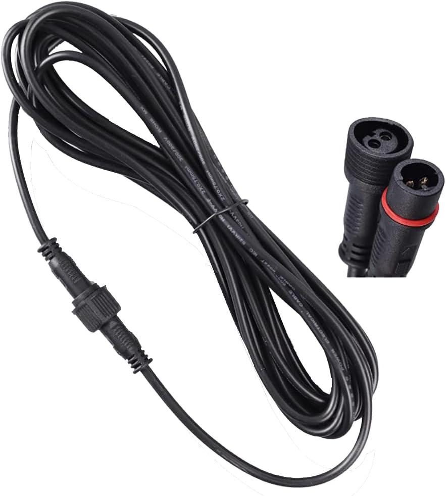 Extension cable for string lights,66 Ft Waterproof Extension Cable 2 Pin Plug Power Connection Wire