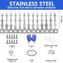 Bird Squirrel Spikes and Squirrel Proof Baffle,for Bird Feeders and Pole, Outside Fence,Wall,Tree,Drainpipes,Deterrent Effective Against Pigeons, Raccoons,Mice and Cats,40 inches