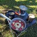 Ready Table Small Lightweight Portable Outdoor Folding Table w/Aluminum Hard Top. Useful for Beaches, Boating, Camping & More. 16x11 Portable Table w/Bag Makes for Easy Travel & Quick Setup.