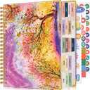 Planner 2026-2027, 18 Months Weekly and Monthly Daily Planner from January 2026 - June 2027, 5.75" x 8.38" A5 Hardcover Agenda Organizer Book 2026 with Tabs, Spiral Yearly Calendar Planners for School Work Home, Autumn Tree