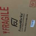 FrameWorks 5"x7" with 4"x6" Mat  Black Deluxe Modern Aluminum Picture Frame with Tempered Glass and Removable Mat