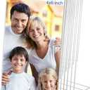 4x6 Acrylic Picture Frames, Set Of 6 Clear Acrylic Frameless Transparent Frame Gift for Desktop Display, Vertical Standing Picture or Display Sign Holder with Inserts for Home Office