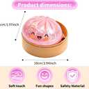 Glitter Dumpling Squishy,2026 Upgrade Dumpling Squishy Mystery Box,Colorful Dumplings Stress Balls Fidget Sensory Toy,Stocking Stuffers with Food Steamer Stretchy Desk Toys
