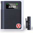 Voice Amplifier for Teachers Wireless Microphone Zero Whistling Low Latency Portable PA System with LED Display Screen Mini Clip on Mic Speaker for Teachers Classroom Yoga Tour Guide Meeting Coach