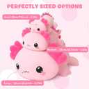 TOYSYM Weighted Stuffed Animals, 1.6 lbs Axolotl Stuffed Animal with Weighted Beads, Cute Plush Toy Pillow Gifts for Adults Kids Boys Girls, Pink