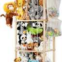 Stuffed Animal Storage Organizer, 59'' Wooden Large Stuffed Animal Zoo Holder, Toy Storage Organizers for Playroom Bedroom Nursery