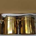 6 Pcs Stainless Steel Food Storage Containers Set Airtight Kitchen Canisters Coffee Jar with Clear Lid and Locking Clamp for Coffee Bean, Tea, Flour, Sugar, Cookie Storage(27 oz)