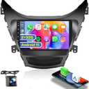 2+32G Android 15 Car Stereo CarPlay Radio for Hyundai Elantra 2011-2013, 9'' HD Touch Screen with Android Auto, AHD Backup Camera, Mirror Link, GPS, WiFi, DSP