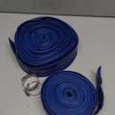YASHINE PVC HOSE 1-1/2"*100ft, Pool Backwash Hose, Heavy Duty Reinforced Blue PVC Lay Flat Water, For Swimming Drain Pools and Clean Filters, with 2 Clamp