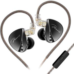 CCA Polaris 4 Tone Adjustable in Ear Monitor Headphones, High-Sensitivity Dual-Cavity Dynamic Driver IEM Earphones, HiFi Stereo Gaming Earbuds with 2pin Detachable Cable