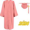 Happy Secret Unisex Matte Graduation Cap Gown Tassel Set with 2026 Year Charm for High School & College Graduates 51
