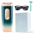 Laser Hair Removal for Women and Men, IPL Laser Hair Removal Device Safe at-Home use for Nearly Painless for Facial Legs Arms Whole Body Use(Green)