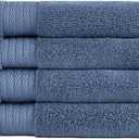 Ozdilek 4-Piece 16x30 Hand Towels 575 GSM  100% Turkish Cotton, Luxury Soft, Quick Dry & Absorbent, Fade-Resistant, Comfortable Cotton Towel (Ocean Blue)