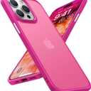 TORRAS Shockproof for iPhone 15 Pro Case 6.1", 12FT Military Grade Drop Tested, Anti-Fingerprint Anti-Scratch Semi-Clear Back with Silicone Slim Thin Protective Phone Case for iPhone 15 Pro, Pink