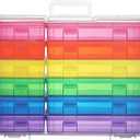 Plastic Storage Box Arts & Crafts Storage Boxes & Organizers With Large Storage Box Organizers And Small Rectangular Plastic Container For Craft Storage (6 Medium+ 6 Small-Color)