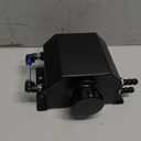 Coolant Overflow Tank, Aluminum Coolant Reservoir Tank, 1L Black Radiator Reservoir Expansion Tank for Universal Cars