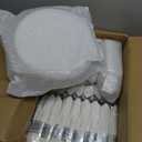 Goodluck 350 Piece Silver Plastic Dinnerware Set for 50 Guests, Fancy Disposable Plates for Party, Include: 50 Dinner Plates, 50 Dessert Plates, 50 Pre Rolled Napkins with Silver Silverware, 50 Cups