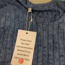 LAHILO Long Sleeve Maternity Sweater Dress for Fall Winter Baby Shower & Photoshoot - Women's Pregnancy Maternity Dresses (Large, Blue)