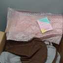 AAAAAcessories D-Shaped Chair Cushions, 2" Thick Dining Chair Pads with Ties and Removable, Machine-Washable Cover, 17" x 16", Set of 4, Brown