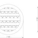 2 x  160mm 6 inch Round Grey Aluminium Ventilation Grille - Air Vent Cover with Mesh (Gray)