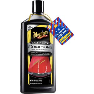 Meguiars Ultimate Compound, Pro-Grade Car Scratch Remover for Paint Correction, Removes Swirls and Defects While Restoring Gloss and Shine, Christmas Gifts for Car Guys, 15.2 Oz