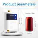3000W Tankless Water Heater 110V, Electric Instant Hot Water Heater Under Sink, Vertical Mount Only with 304 Stainless Steel & Brass Fittings (White)