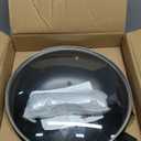 Carbon Steel Wok, 9.5" Deep Frying Pan With Lid, Flat Bottom Small Wok, 3-Qt. Saute Pan, Authentic Chinese Stir-Fry Pans with Glass Lid