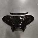 Motorcycle Front Outer Batwing Fairing 37" Wide x 24" Tall Universal | Clear Windshield ABS Fairing Black Transparent