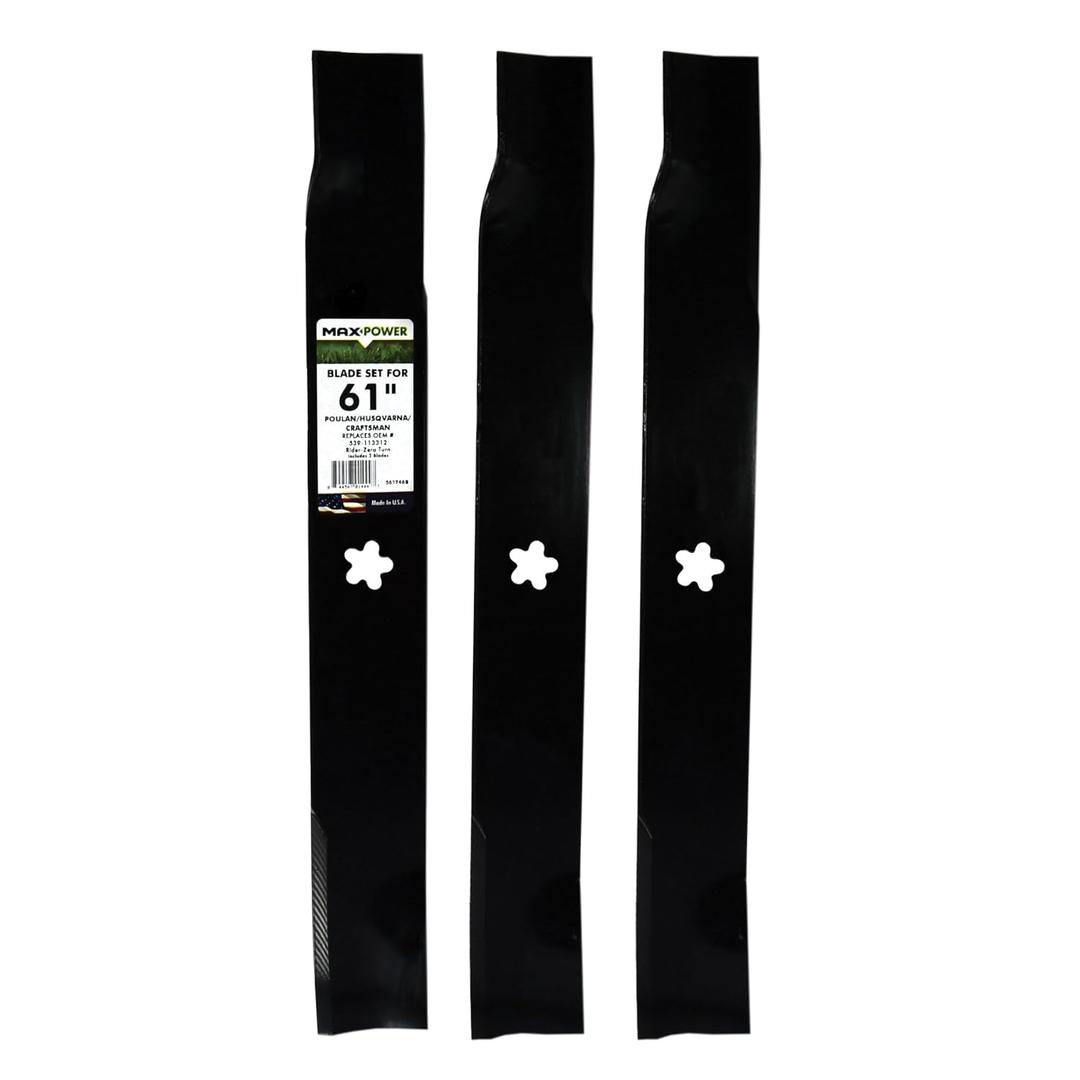 MaxPower 561746B USA MADE 3 Blade Set