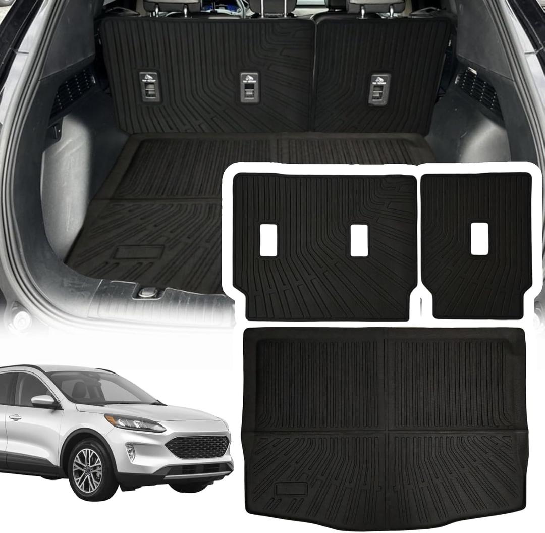 Cargo Liner Compatible with 2020-2025 Ford Escape Trunk Mat Cargo Mat Back Seat Cover Protector Dog Liner Pet Mat Cargo Trunk Liner(Backrest Mats+Trunk Mat)
