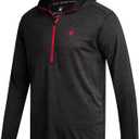 Spyder Mens Sweatshirt - Lightweight Athletic Half Zip Pullover Mens Hoodies - UPF 30+ Dry Fit Long Sleeve Sun Shirts for Men (Large, Black)