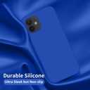 Cordking Designed for iPhone 12 Case, Designed for iPhone 12 Pro Case, Silicone Shockproof Phone Case with [Soft Anti-Scratch Microfiber Lining] 6.1 inch,Klein Blue