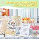 Yookeer 65 Pcs Baby Shower Guest Book Alternatives Set Baby Shower Decorations with Moon Photo Frame 60 Wood Stars Slices Guest Book for Babys Showers Wedding Birthday Parties(Large,Clear)