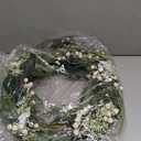 20 Inch Front Door Wreath - Faux Flower and Greenery Hanging Arrangement with Ribbon, Perfect for Easter, Spring, Summer, and Front Door Seasonal Home Decor Welcome Wreath White Berries