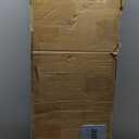 Shintenchi Over The Toilet Storage Cabinet, Bathroom Shelf Organizer with Anti-Tip Device Small Freestanding Space Saver with Adjustable Shelf and Glass Door, White