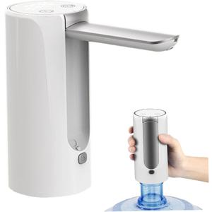 Water Gallon Dispenser, 3 Levels Water Dispenser, Foldable Portable Pump with LED Dispaly and Tube for 1-5 Gallon Jug for 1-5 Jug, Camping Kitchen