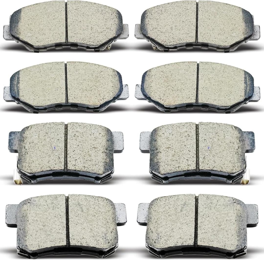 D914 D1086 Front Rear Ceramic Brake Pads Set Compatible with For 2005-2006 Honda CR-V All Models, For 2012-2016 Honda CR-V FWD Models