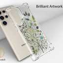 Topgraph Compatible with Samsung Galaxy S24 Ultra Case Designer Cute Clear for Women,Cool Transparent Silicone Phone Cases Cover - Green Eucalyptus Leaves