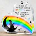 Pet Loss Sympathy Gift - Pet Memorial Gifts - Rainbow Bridge Decorations Condolences Gifts for Pet Loss Remembrance Acrylic Keepsake, Pet Remembrance Gifts with Sympathy(heart