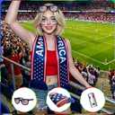 Soccer Fan Gear Set for 2026 World Tournament, Soccer Party Favors Kit with Flag,Scarf, Face Paint, Clapper, Horn&Glasses,Supporter Accessories for Game Day, Sports Event, Gift (Pack of 3)
