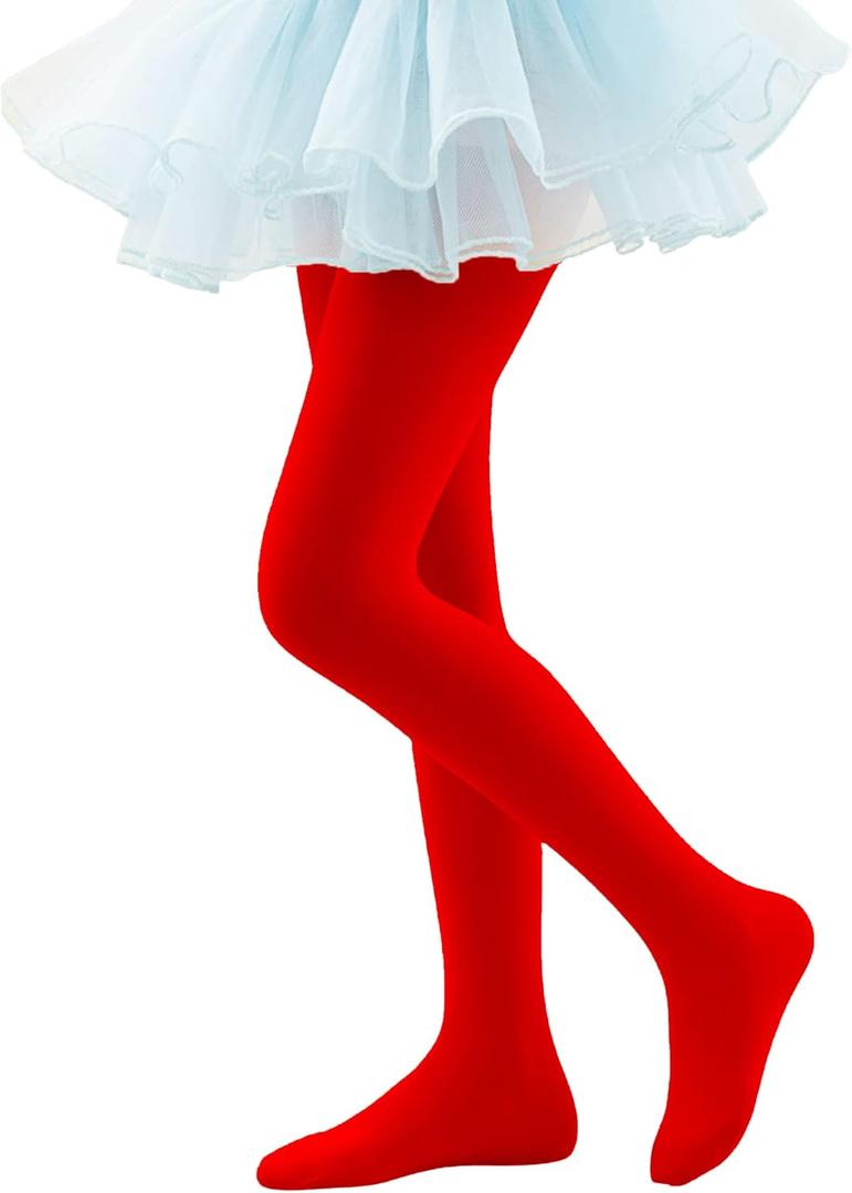 UTTPLL Girls Tights Christmas Gifts Crazy Halloween Costumes Toddler Baby Dance Pantyhose Kids Infant Ultra-Soft Uniform Stockings Activewear Leggings Red, Small