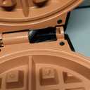 Gourmia Belgian Waffle Maker  Compact Design with Upright Storage, Adjustable Browning, and Easy-Clean Nonstick Ceramic Plates, Stainless Steel