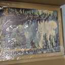 National Park Wall Art Framed, Mountain Forest Landscape Print, 12"L x 16"W