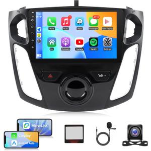 Naifay Android Car Radio for Ford Focus 2012 2013 2014 2015 2016 2017 2018 Stereo, 2G+32G 9inch IPS Touch Screen for Ford Focus Car Stereo with Carplay Android Auto/Bluetooth/GPS/WiFi/FM/Camera/MIC