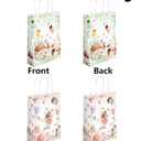16 Pcs Floral Fairy Favor Bags with Handles Bags Floral Fairy Party Bags Paper Fairy Goodie for Party Decoration Supplies (flower-16, 16)